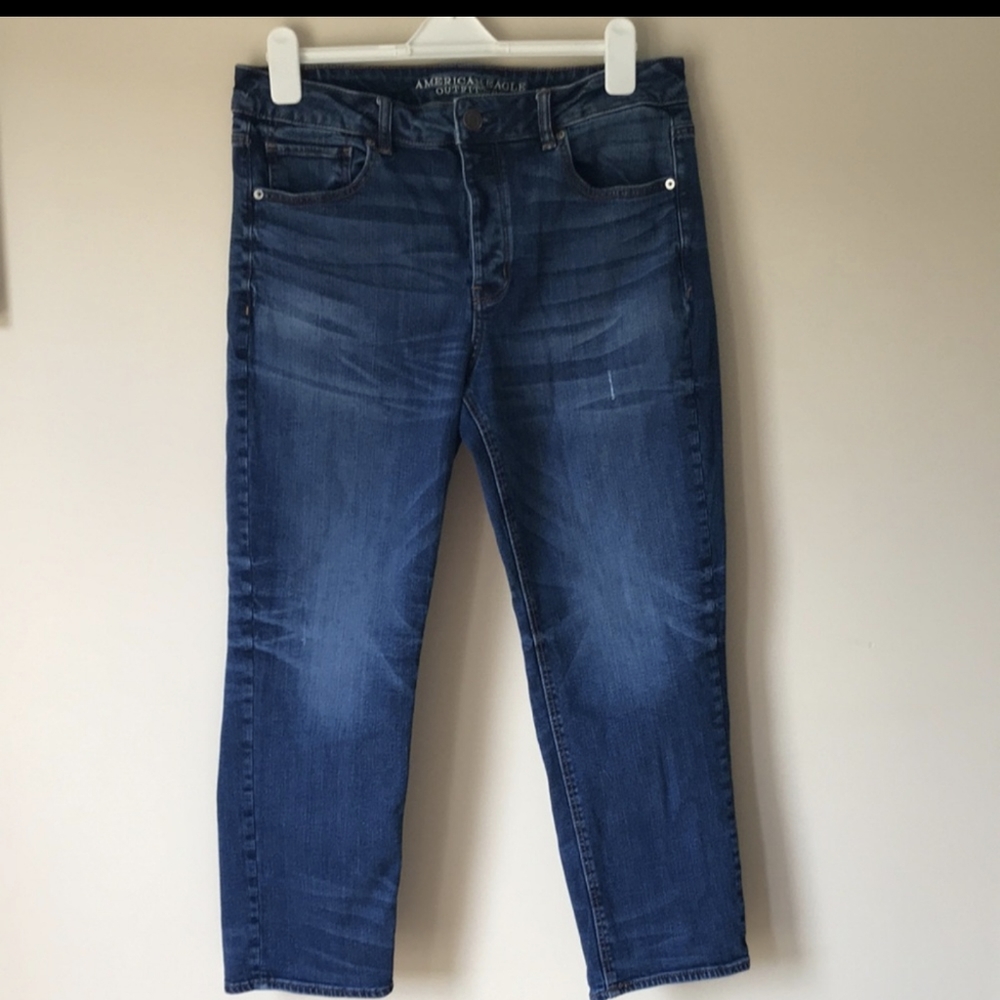 American Eagle brand Tom Girl button fly jeans, 14 Short